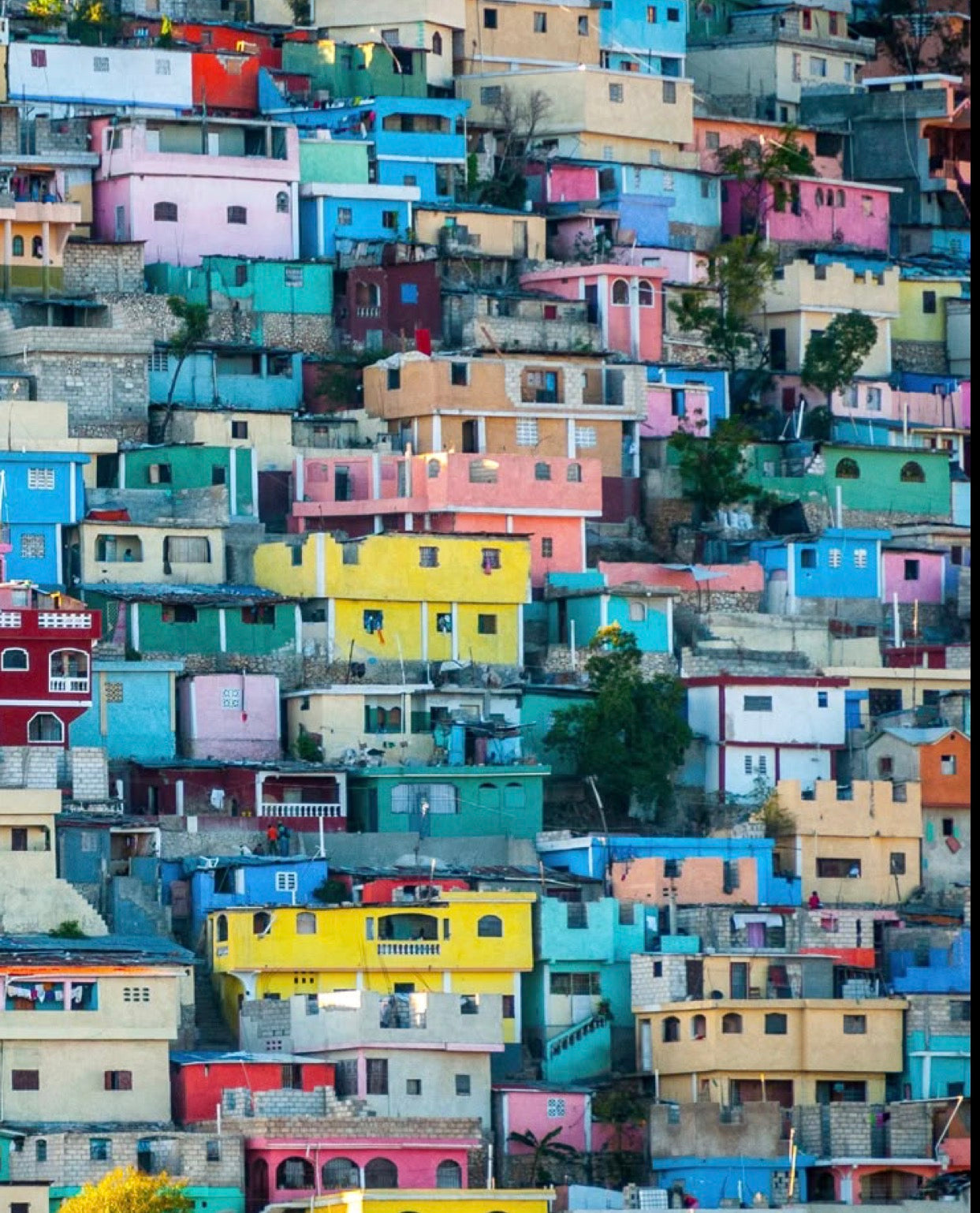 Colorful hillside homes